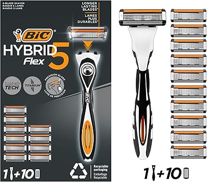 BIC Flex 5 Hybrid Tıraş Bıçağı Seti 1 Gövde + 10 Yedek Başlık