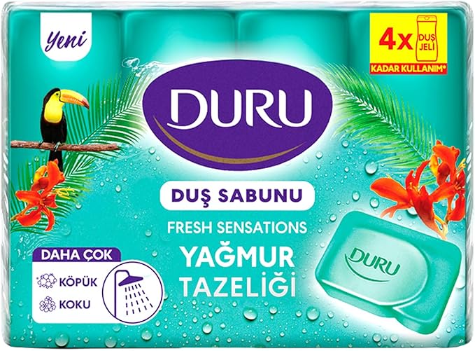 DURU Fresh Sensations Extra Yağmur Ormanı Sabun, 150gx4