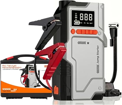 Enshall Technology 12000mAh 1000A Akü Takviye Cihazı 150 PSI