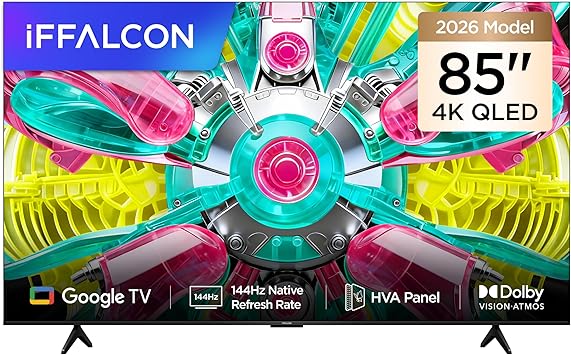 iFFALCON 85U75A 85 İnç 4K QLED Smart TV, Siyah