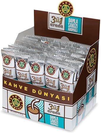 Kahve Dünyası 40'lı 3'ü 1 Arada Damla Sakızı Aromalı Kahve