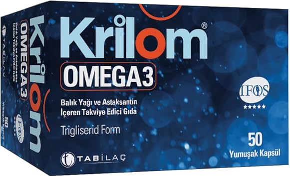 Krilom Omega 3 50 Kapsül Balık Yağı ve Astaksatin