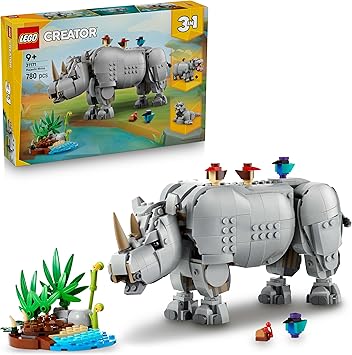 LEGO Creator 3'ü 1 Arada Muhteşem Gergedan 31171, 780 Parça