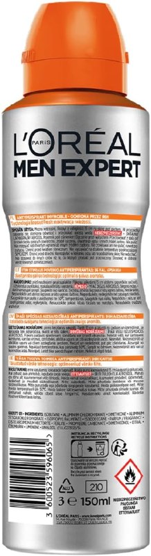 L'Oreal Paris Men Expert Invincible Deodorant Sprey 150 ml