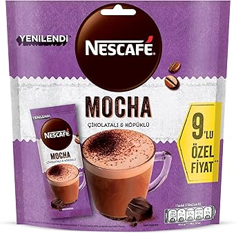 NESCAFÉ Mocha Çikolatalı Köpüklü Kahve 17g x 9 Adet