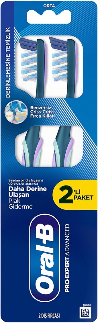 Oral-B Pro-Expert Advanced Orta Sertlik Diş Fırçası, 2 Adet
