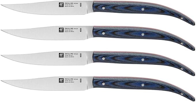 Zwilling 391620000 4'lü Biftek Bıçağı Seti, Mavi